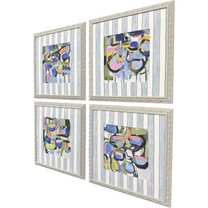 Blush & Breeze S/4 Framed Art
