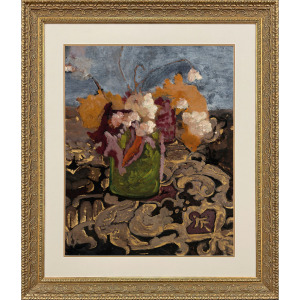 Still Life Green Vase Framed Art