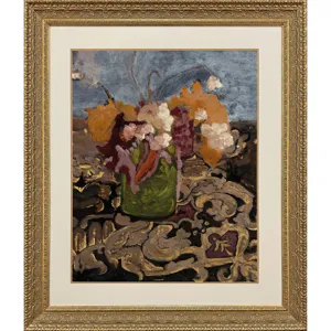 Still Life Green Vase Framed Art