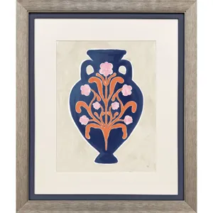 Folk Style Vessel II Framed Art