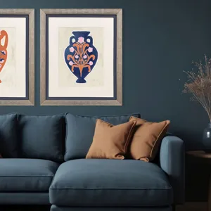 Folk Style Vessel II Framed Art