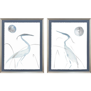 Evening Herons S/2 Framed Art