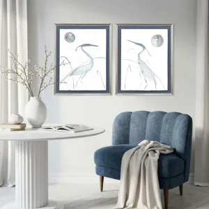 Evening Herons S/2 Framed Art