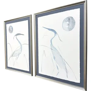Evening Herons S/2 Framed Art