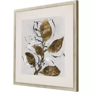 Golden Floral I Framed Art