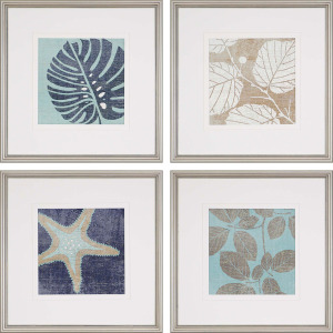 Coastal I S/4 Framed Art