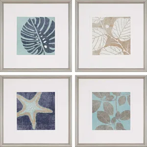 Coastal I S/4 Framed Art