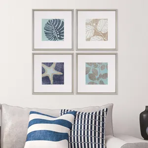 Coastal I S/4 Framed Art