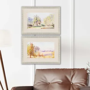 Sunrise/Serene S/2 Framed Art