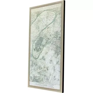 Plan of Paris II Framed Art