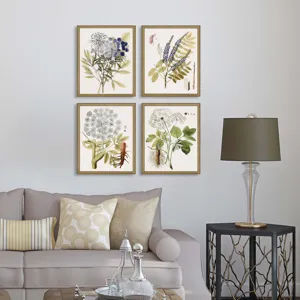Lacy Leaves S/4 Framed Art