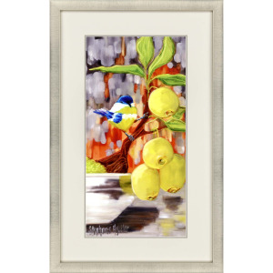 Chickadee with Bonsai Framed Art