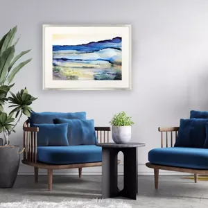 Bluescape 3 Framed Art