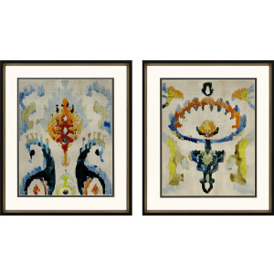 Bohemian Ikat II S/2 Framed Art