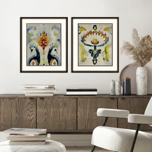 Bohemian Ikat II S/2 Framed Art