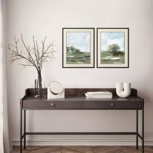 Dusty Blue Sky S/2 Framed Art