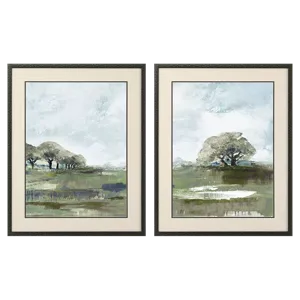 Dusty Blue Sky S/2 Framed Art