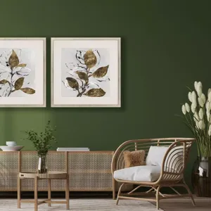 Golden Floral II Framed Art