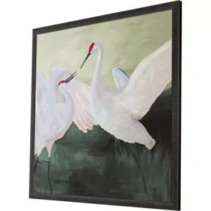 White Sandhill Cranes Framed Art