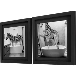 Safari Bath I S/2 Framed Art