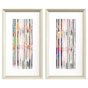 Aqua Stripes I S/2 Framed Art