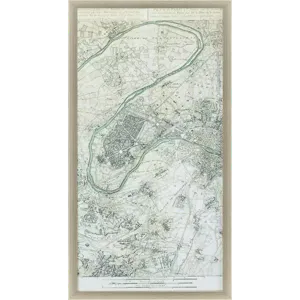 Plan of Paris II Framed Art