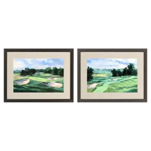 Golf Course Study II S/2 Framed Art