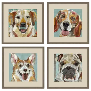 Dog Collage II S/4 Framed Art