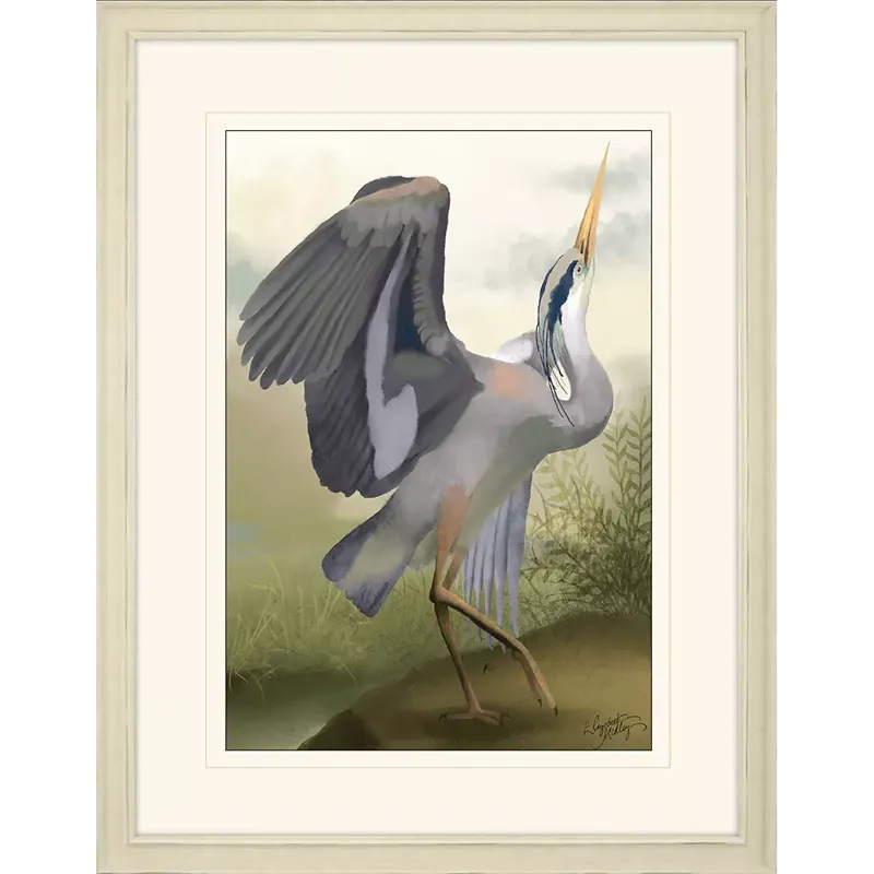 Heron Study I Framed Art