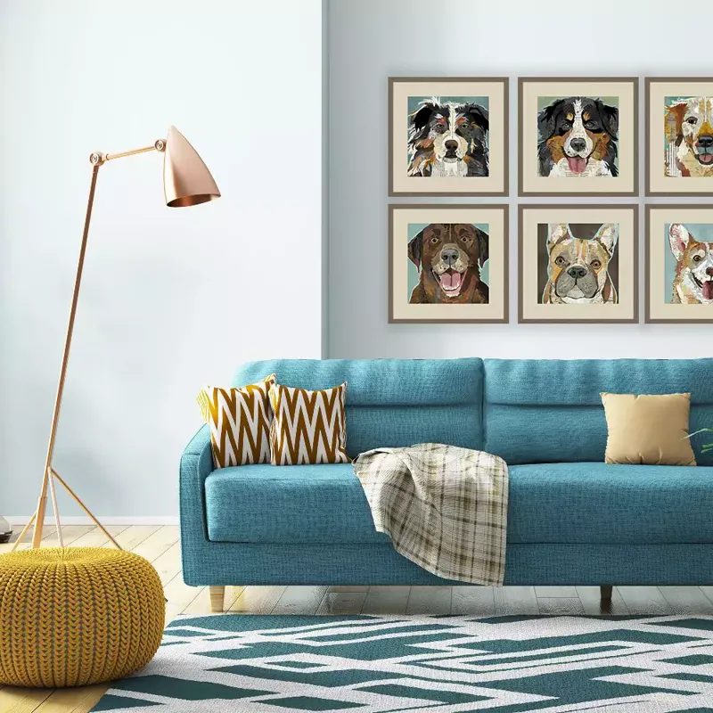 Dog Collage I S/4 Framed Art
