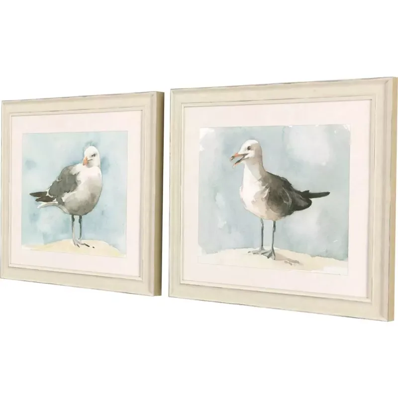 Simple Seagulls S/2 Framed Art