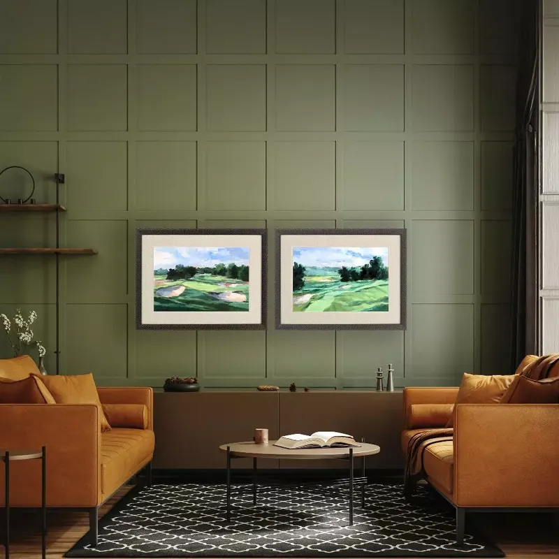 Golf Course Study II S/2 Framed Art