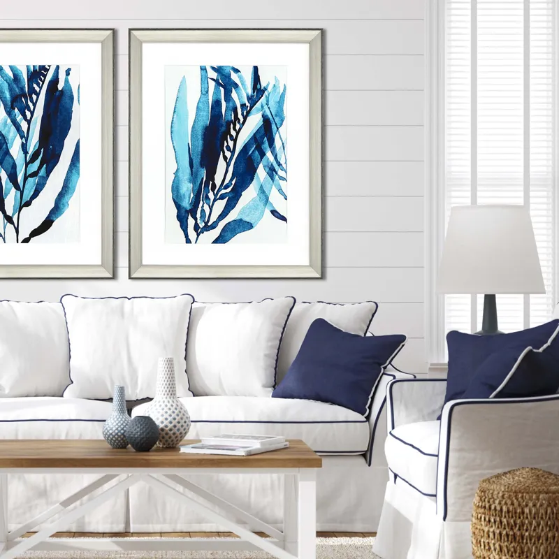 Blue Drift II Framed Art