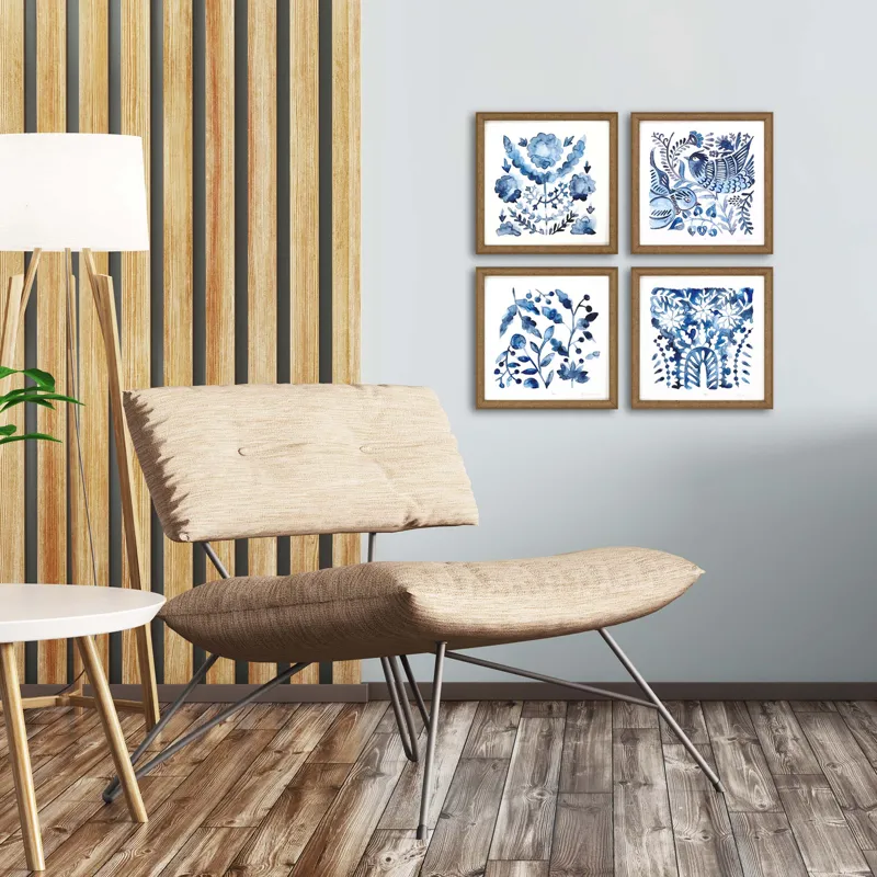 Indigo Ornament I S/4 Framed Art