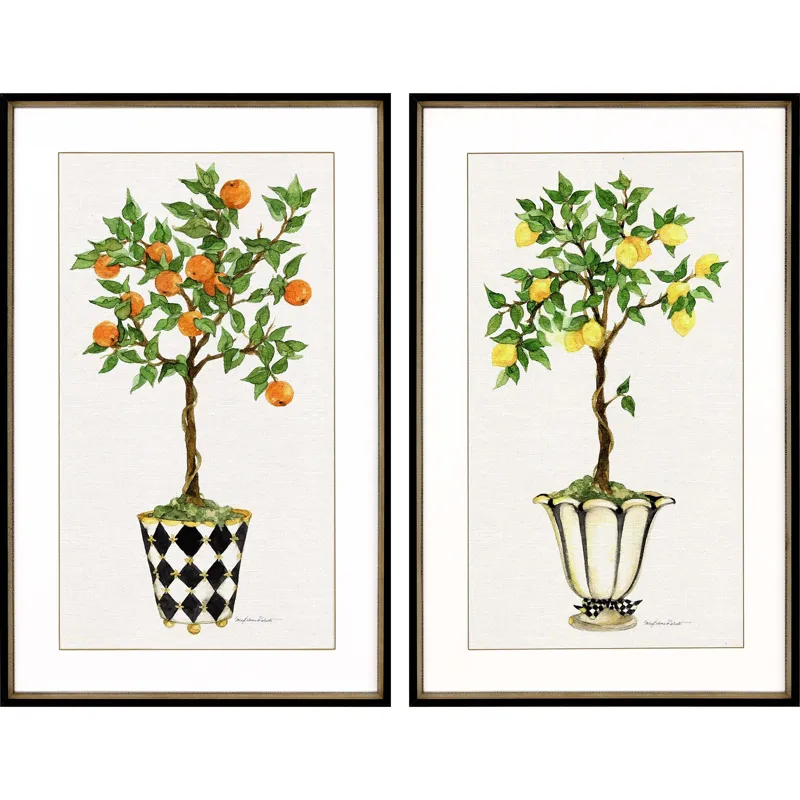 Fruit Topiary S/2 Framed Art