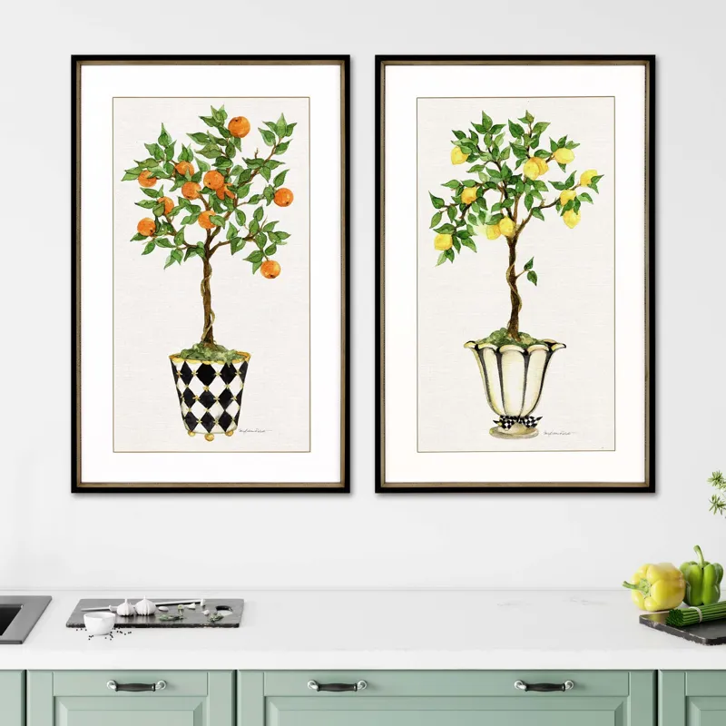 Fruit Topiary S/2 Framed Art