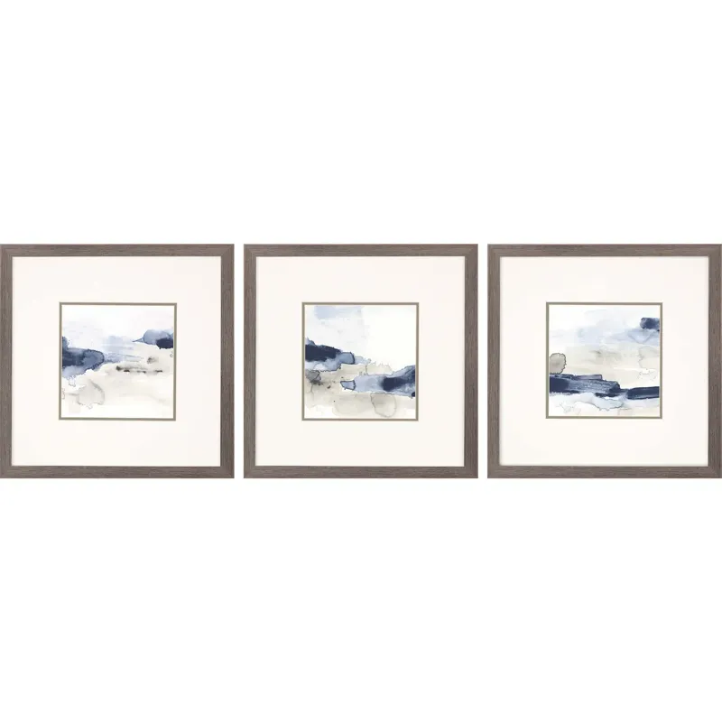 Shoreline Blues III S/3 Framed Art