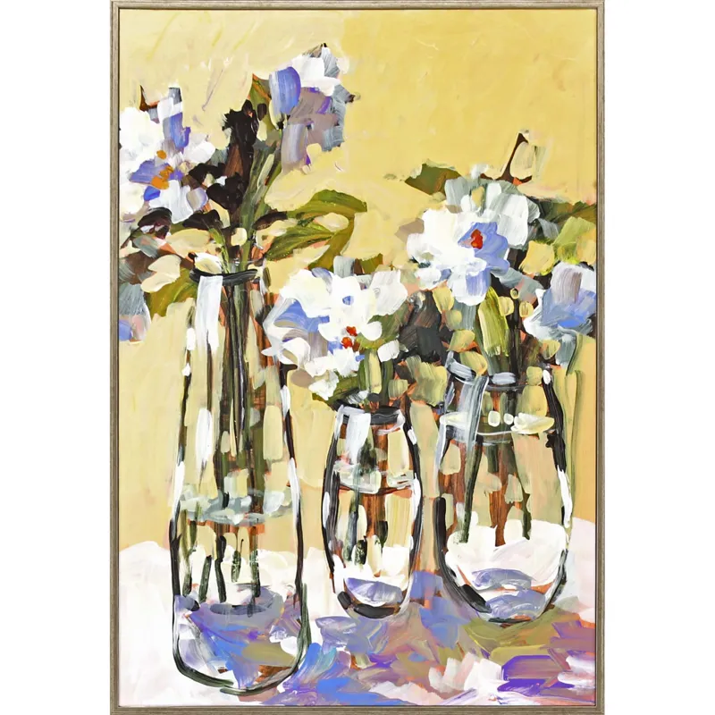 Three Flower Vases Framed Art