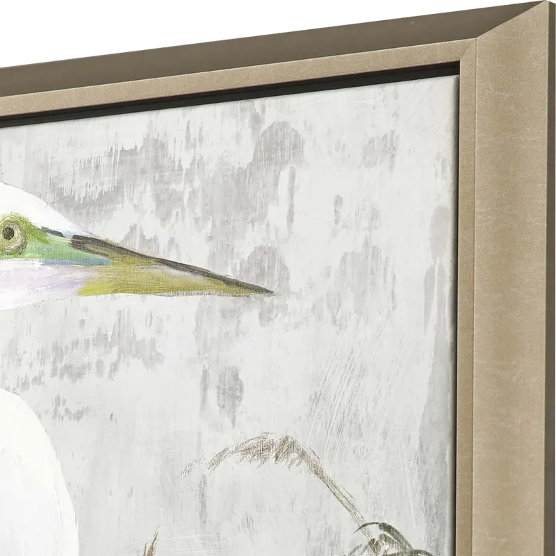 Heron in the Reeds Canvas