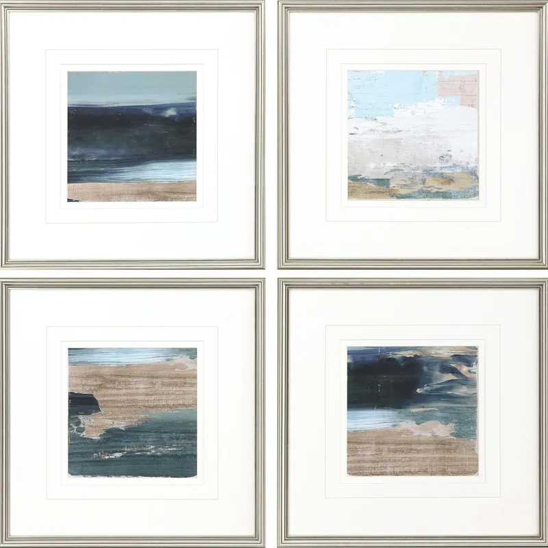 Rustic Mosaic S/4 Framed Art