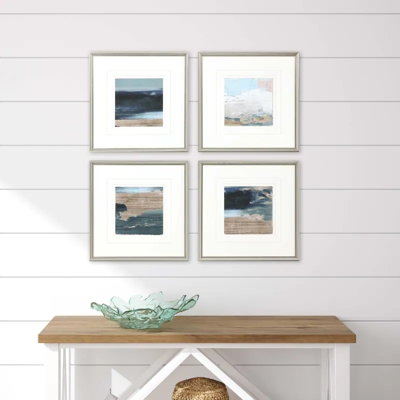 Rustic Mosaic S/4 Framed Art