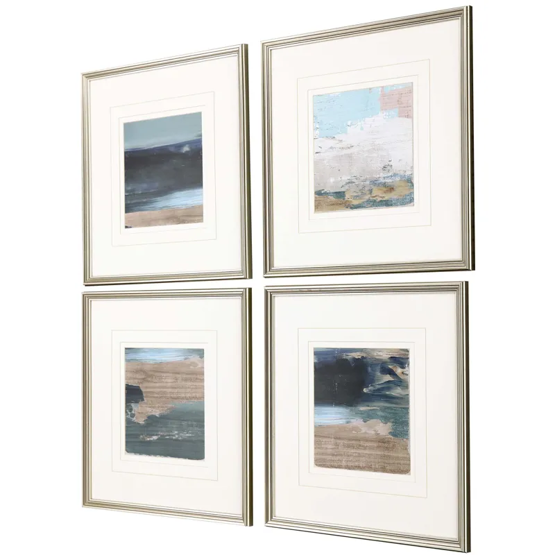 Rustic Mosaic S/4 Framed Art