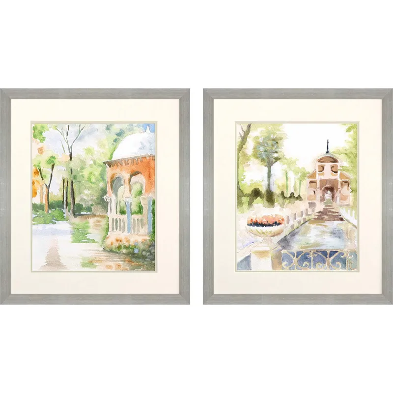 Peaceful Gardens S/2 Framed Art