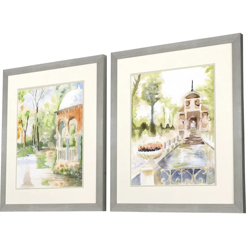 Peaceful Gardens S/2 Framed Art
