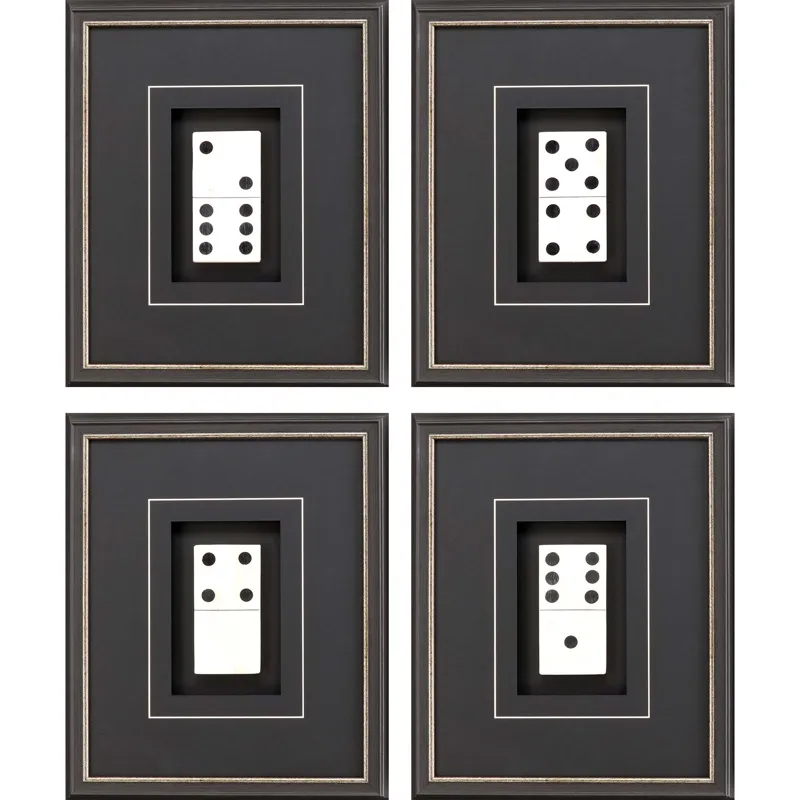 Dominoes S/4 Framed Art