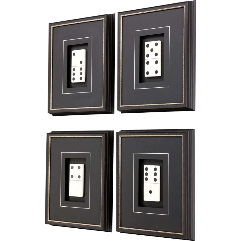 Dominoes S/4 Framed Art