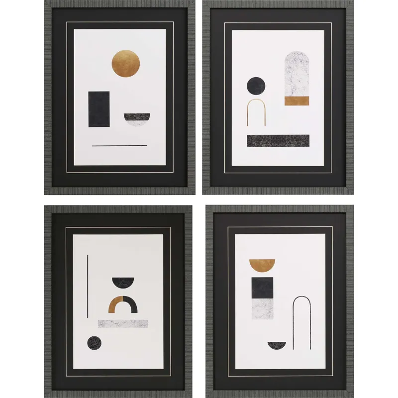 Abstract Luxe S/4 Framed Art