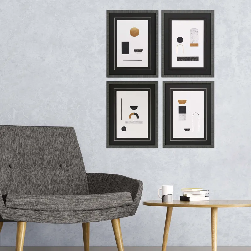 Abstract Luxe S/4 Framed Art