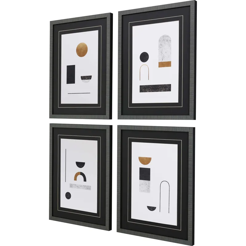 Abstract Luxe S/4 Framed Art