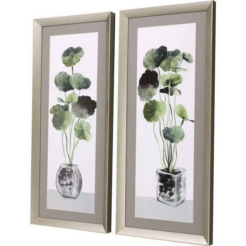 Simple Glass S/2 Framed Art